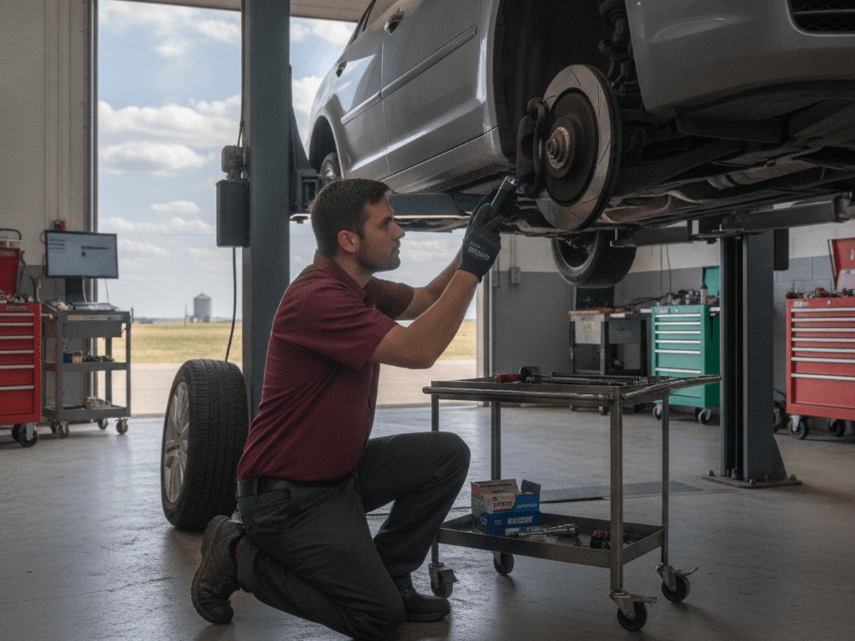 Topeka Auto Pro mechanic discussing a repair with a driver